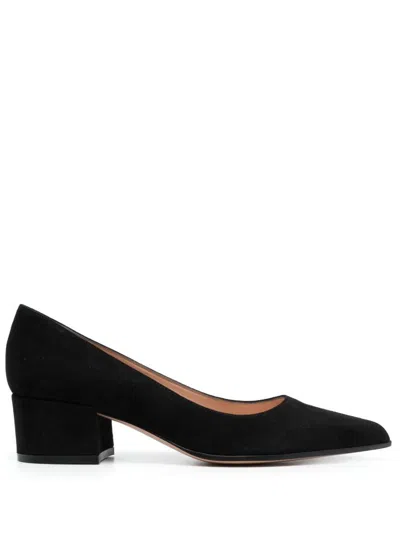 Gianvito Rossi Piper Suede Leather Pumps In Black