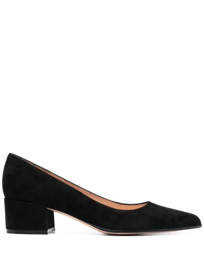 Gianvito Rossi Piper Suede Leather Pumps In Black