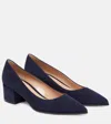Gianvito Rossi Piper Suede Pumps In Blue
