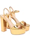 Gianvito Rossi Platform Heeled Sandals In Gold