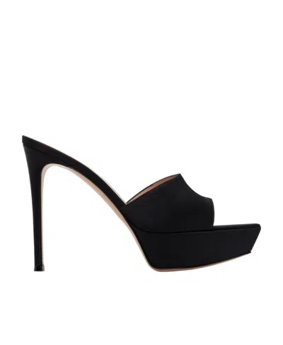 Gianvito Rossi Black Platform Heeled Sandals