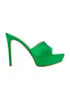 Gianvito Rossi Green Platform Heeled Sandals In Green