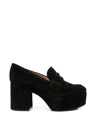 Gianvito Rossi Platform Penny Loafers In Black