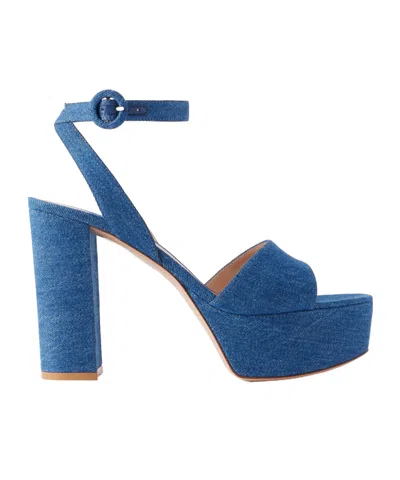 Gianvito Rossi Platform Sandals In Blue