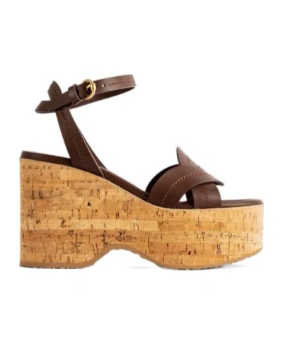 Gianvito Rossi Platform Sandals In Brown