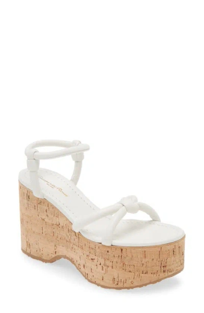 Gianvito Rossi Platform Wedge Sandal In Bianco