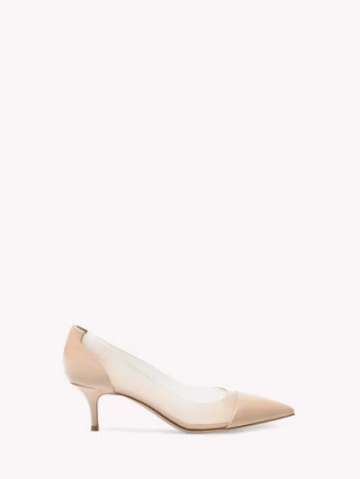 Gianvito Rossi Plexi 55 Pumps In Neutrals