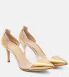 Gianvito Rossi Plexi 70 Leather And Pvc Pumps In Mekong+trasp