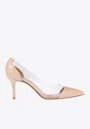 Gianvito Rossi Transparent 90mm Pointed Pumps In Beige