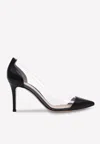 Gianvito Rossi 85mm Transparent-panel Pumps In Black