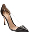 Gianvito Rossi Plexi 100 Pvc Pumps In Black Suede In Black
