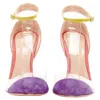 Gianvito Rossi Plexi Ankle Strap Pvc Pump In Purple