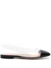 Gianvito Rossi Plexi Flat Slingback In Black