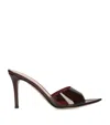 Gianvito Rossi Elle Leather And Pvc Sandals In Burgundy