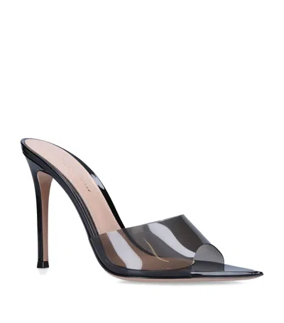 Gianvito Rossi Plexi Elle Peep Toe Heels 105 In Black