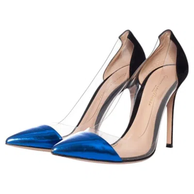 Pre-owned Gianvito Rossi , Plexi Metallic Blue Pumps