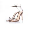 Gianvito Rossi Plexi Metallic Sandal In Gold In Gold