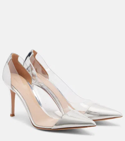 Gianvito Rossi Plexi Mirrored Leather And Tpu Pumps In Multi
