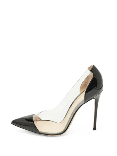 Pre-owned Gianvito Rossi Plexi Patent Leather Pumps In Black