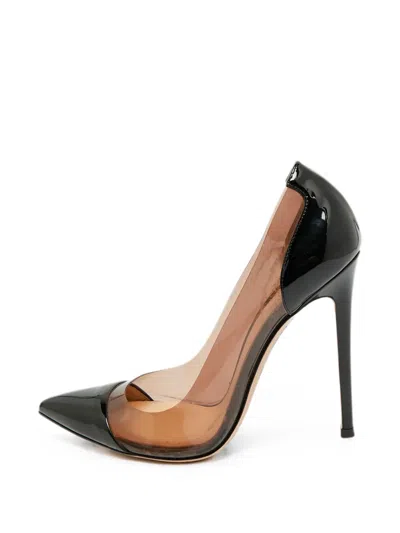 Pre-owned Gianvito Rossi Plexi Patent-leather Pumps In White