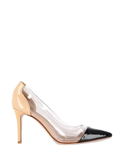 Pre-owned Gianvito Rossi Plexi Pointed Pumps In White