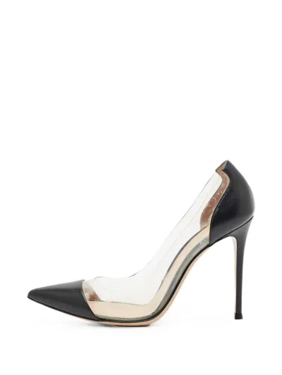 Pre-owned Gianvito Rossi Plexi Pointed-toe Pumps In Black