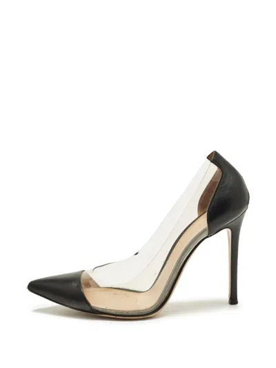 Pre-owned Gianvito Rossi Plexi Pointed-toe Pumps In Black