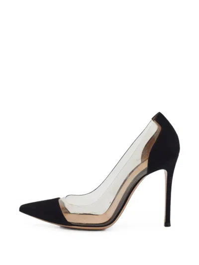 Pre-owned Gianvito Rossi Plexi Pointed-toe Pumps In Black