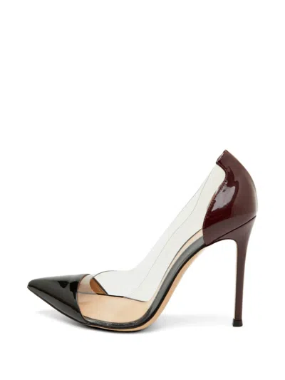 Pre-owned Gianvito Rossi Plexi Pointed-toe Pumps In Red