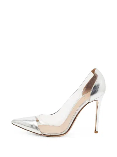 Pre-owned Gianvito Rossi Plexi Pointed-toe Pumps In Silver
