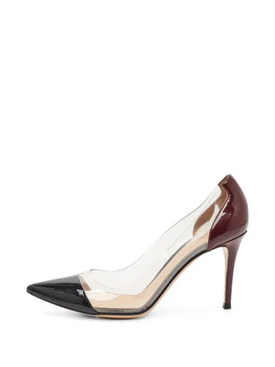 Pre-owned Gianvito Rossi Plexi Pointed-toe Pumps In White