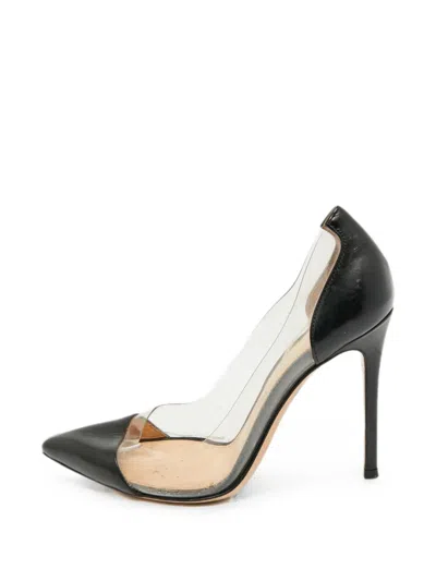 Pre-owned Gianvito Rossi Plexi Pointed-toe Pumps In White