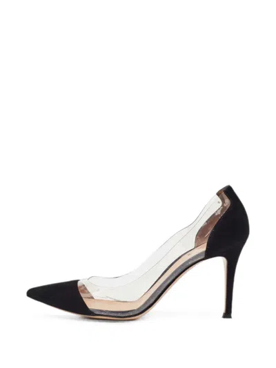 Pre-owned Gianvito Rossi Plexi Pointed-toe Pumps In White