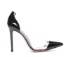 Gianvito Rossi Plexi 100 Pvc Pumps In Black Suede In Black