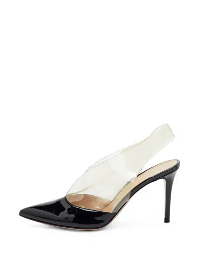 Pre-owned Gianvito Rossi Plexi Slingback Pumps In Black