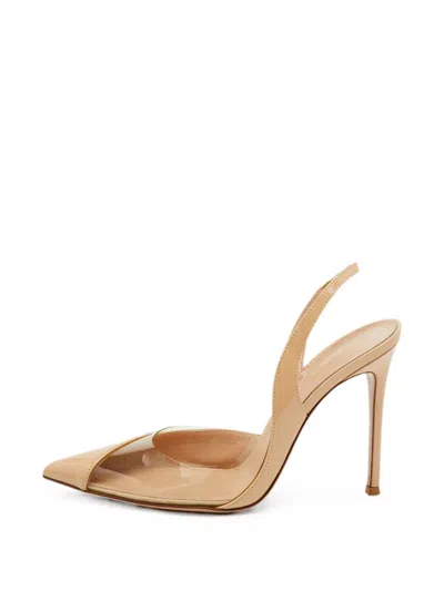 Pre-owned Gianvito Rossi Plexi Slingback Pumps In Neutral