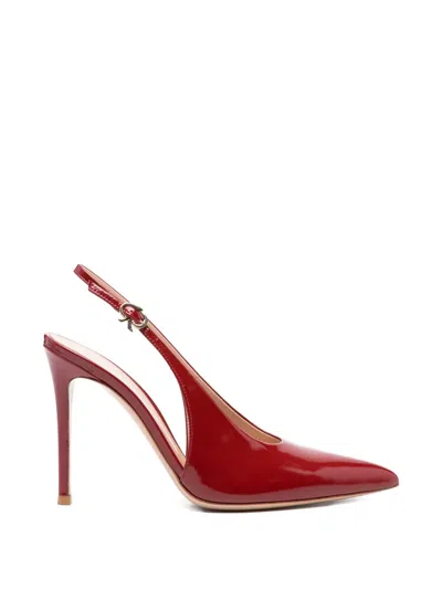 Gianvito Rossi Point Toe Slingback Sandals In Multi