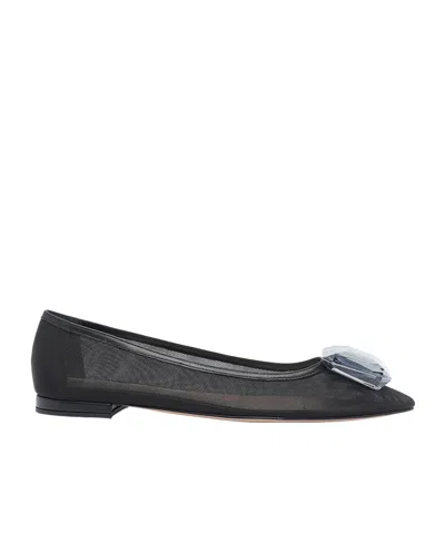 GIANVITO ROSSI GIANVITO ROSSI EMBELLISHED SLIP-ON FLAT SHOES