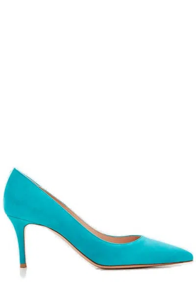 Gianvito Rossi Pointed In Blue