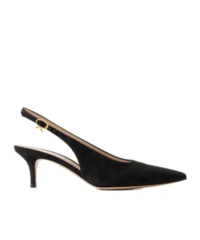 Gianvito Rossi Pointed High Heel Sandals In Black