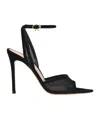 Gianvito Rossi Suede Mesh Pointed Toe Pumps T.085 In Black
