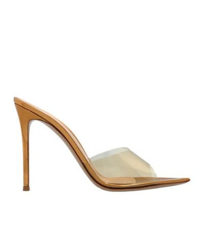 Gianvito Rossi Pointed High Heel Sandals In Gold