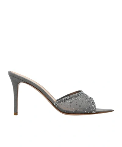 Gianvito Rossi Pointed High Heel Sandals In Gray