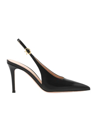 Gianvito Rossi Pointed High-heeled Sandals In Black