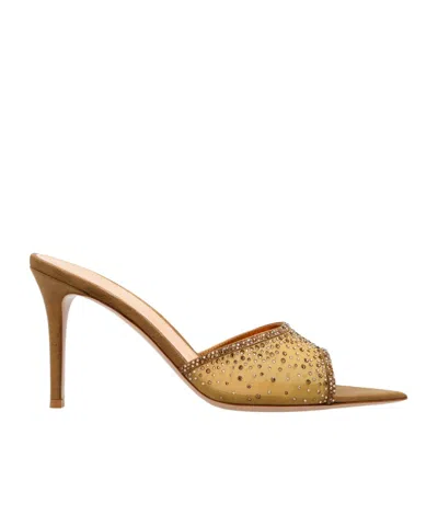 Gianvito Rossi Pointed High-heeled Sandals In Brown