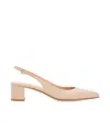 Gianvito Rossi Pointed High-heeled Sandals In Nude