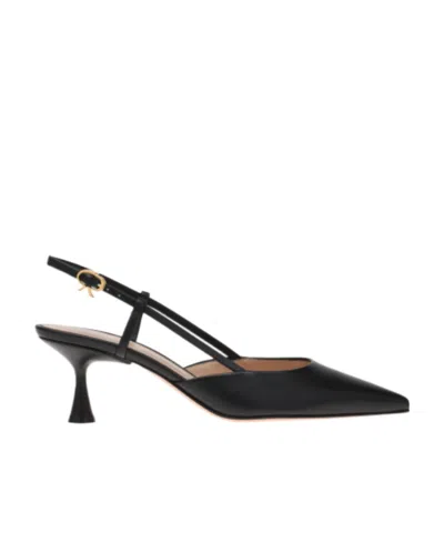 Gianvito Rossi Ascent Pointed Sling Sandals In Black