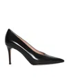 Gianvito Rossi 70mm Vitello Middle Heel Leather Pump In Black
