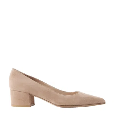 Gianvito Rossi Camoscio 45 Suede Pumps In Neutrals