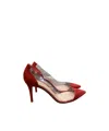 Gianvito Rossi Plexi Pumps In Red